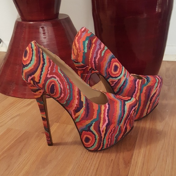 Liliana women platform pumps rainbow - Picture 7 of 8